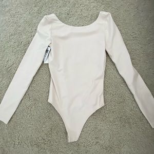 Babaton contour long sleeve low back bodysuit